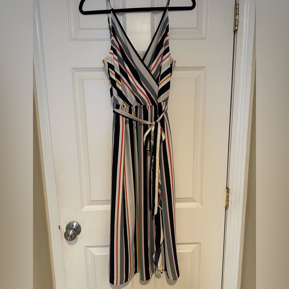 Loft - Striped Multicolor Maxi Dress- Small - NWT